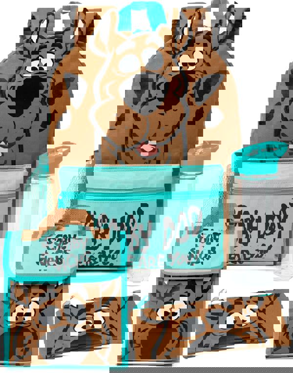 Scooby Doo Unisex Kids Brown 4 Piece Backpack Set (One Size)