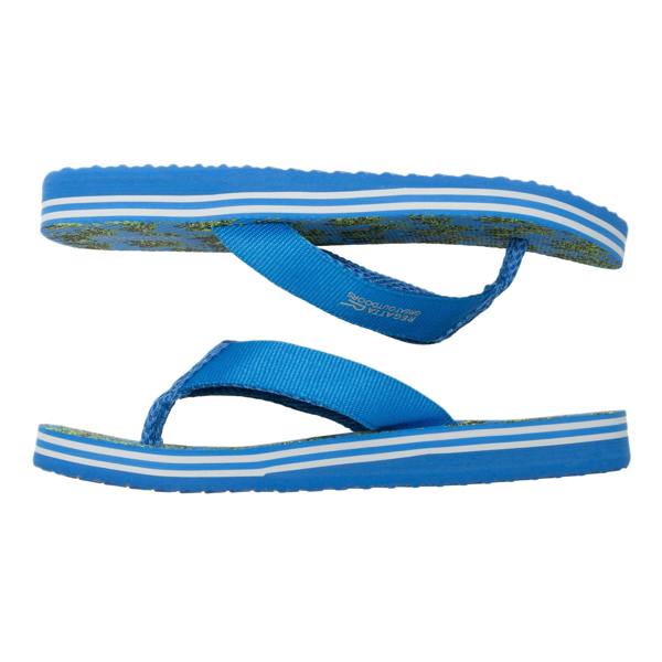 Regatta Mens Rico Flip Flops - Sharp Green/Sonic Blue - 