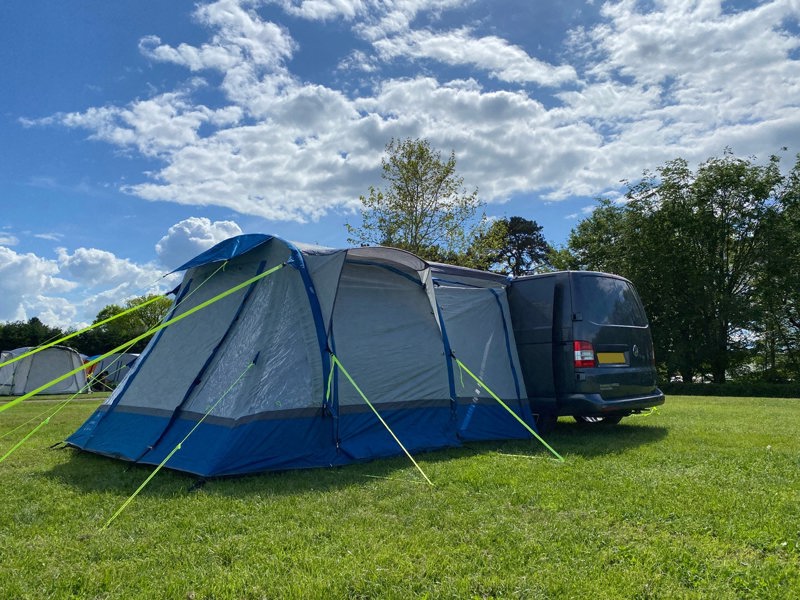 Loopo Breeze Inflatable Campervan Awning - Blue & Grey OLPRO