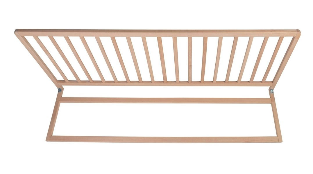 Safetots Extra Wide Extra Tall Wooden Bed Guard, Natural, 60cm High x 140cm Wide, Toddler Bedrail for Safety