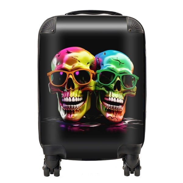 Warren Reed Happy Skeletons In Sunglasses Suitcase