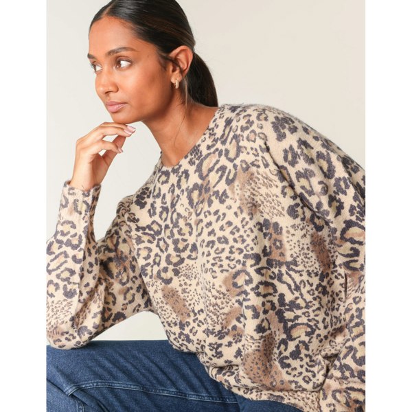 Blue Vanilla Cheetah Patterns Jumper