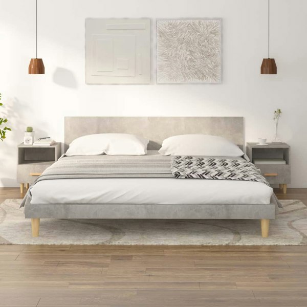 Berkfield Bedside Cabinets 2 pcs Concrete Grey 40x35x47 cm