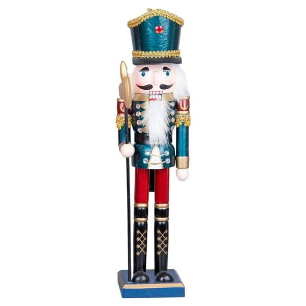 43cm Wooden Christmas Nutcracker Soldier Ornaments Set of 3, Hand Painted Festive Decor image 6
