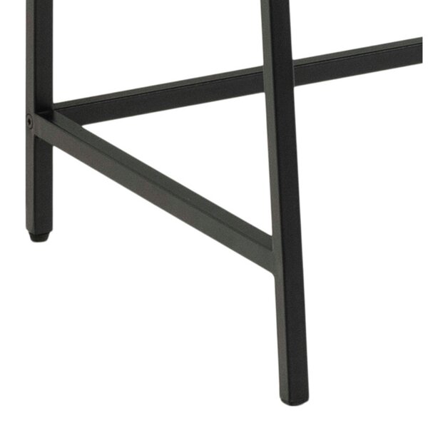 Wyld Haus El Paso Black Metal and Wild Oak Veneer Bookcase Desk 1 Drawer 2 Shelves