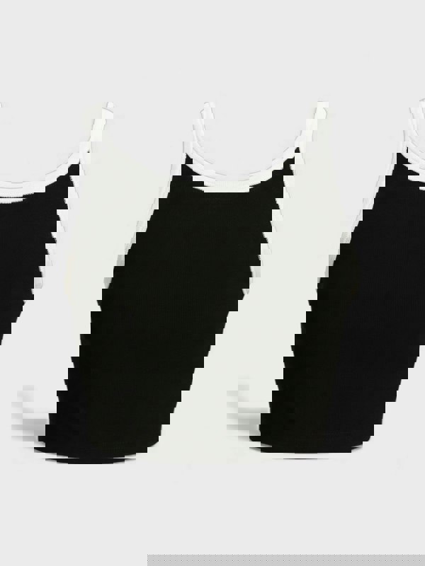 Palm Angels Monogram Tank Top Black White