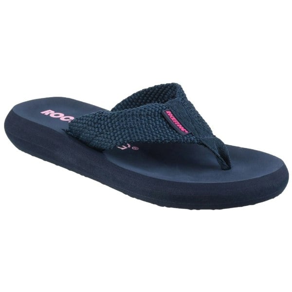Rocket Dog model Sunset Webbing Flip Flop Female in Navy