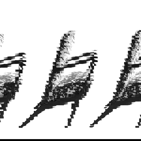 Living and Home Leopard Print Velvet Upholstered Armchair