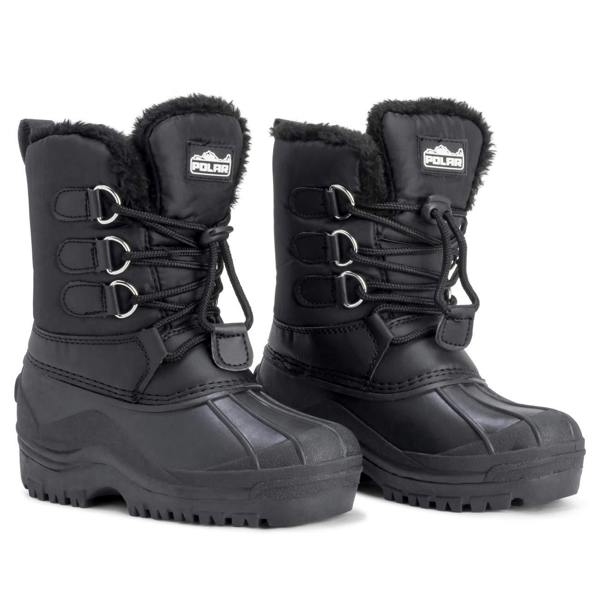 VIVA Unisex Kids Pull On Drawstring Closure Nylon Muck Duck Snow Rain Boots