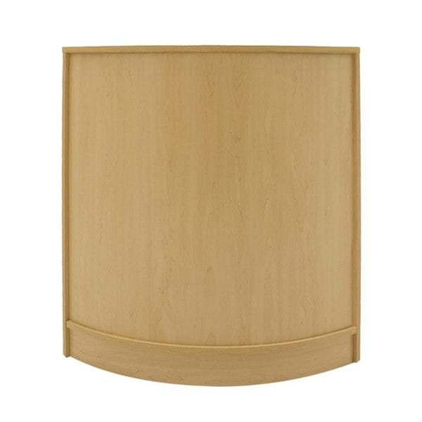 Curved maple countertop with a smooth finish, designed for the Adonis LED Shop Counter Set, ideal for retail displays and showcases