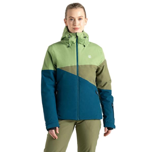 Dare 2B Womens/Ladies Ice III Ski Jacket - Piquant Green/Moroccan Blue - 