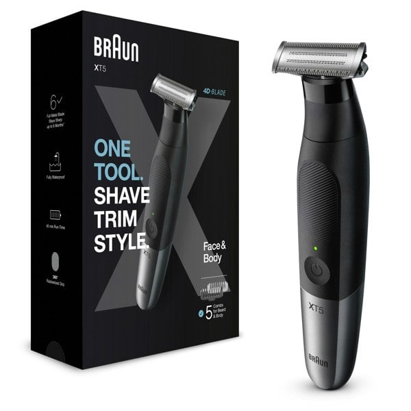 Braun Series X, Beard Trimmer & Body Shaver For Face & Body Hair, XT5100