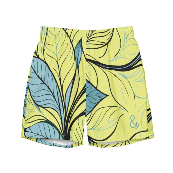 Anchor & Crew Exotic Leaves Pattern Recycled Fabric Swim Shorts