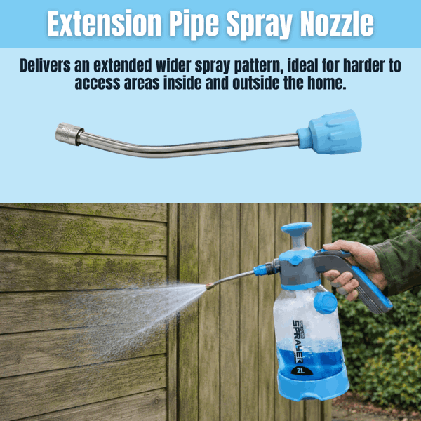ProKleen 2L Hand Pump Sprayer, Snow Foam Spray Bottle with 3 Adjustable Nozzles