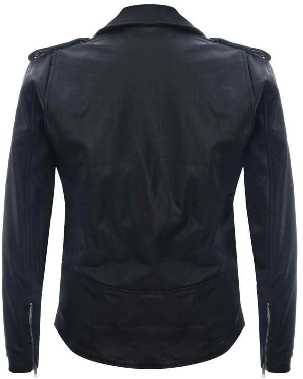 Infinity Leather Mens Cow-Hide Black Brando Jacket -Venice