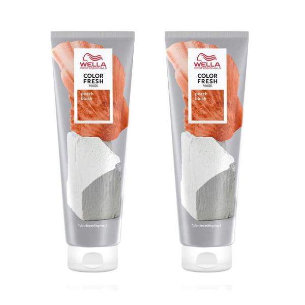 Wella 2 x Wella Color Fresh Semi-Permanent Hair Mask 150ml - Peach