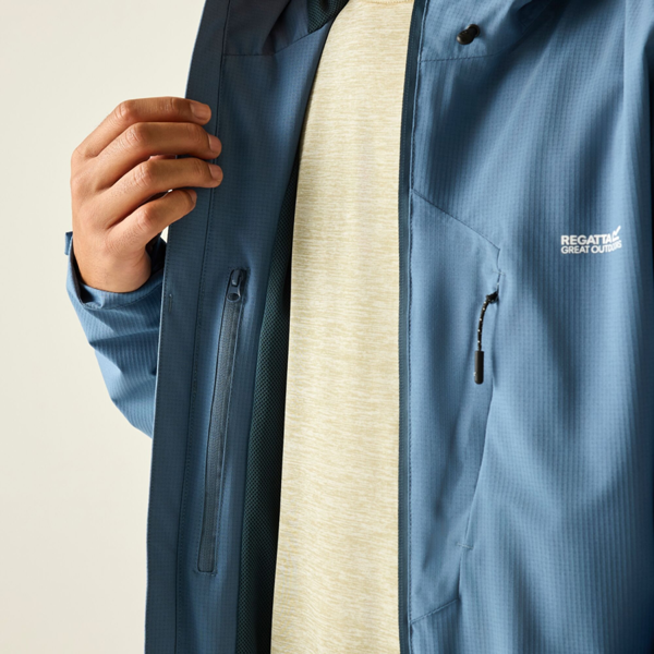 Regatta Mens Oklarna Waterproof Jacket - China Blue