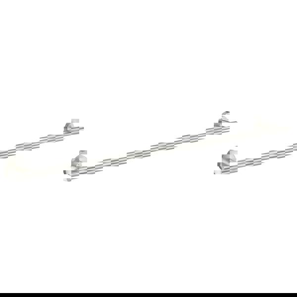 Brushed nickel towel rail