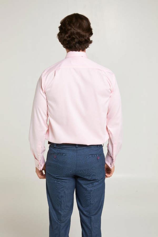 Pink Non-Iron Pure Cotton Twill Shirt
