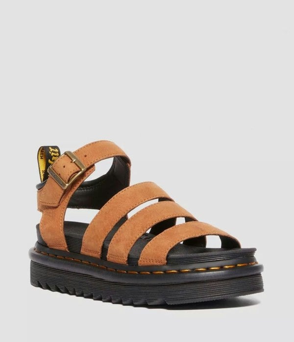 Dr. Martens Blaire Tumbled Nubuck Women's Desert Brown Sandals