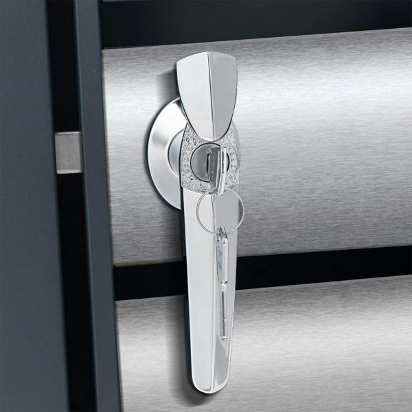 Phoenix Safe Phoenix GB1168ASK Silver Effect Single Wheelie Bin Storage / Bin Store