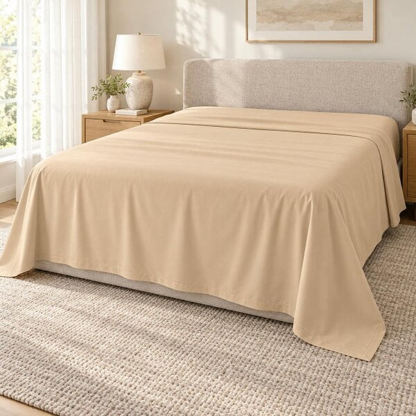 Night Zone Microfibre Flat Sheet – Ultra Soft Breathable Easy Care Bed Sheet