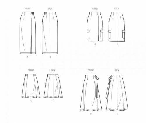 Simplicity Sewing Pattern 9683, Skirts for Women, K5 (8-10-12-14-16) - Easy