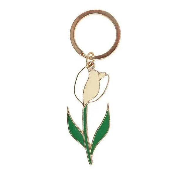 Bobobiy White Tulip Keyring