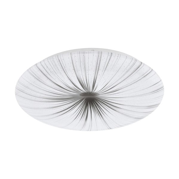 Wall Flush Ceiling Light Colour White Shade White Silver Plastic Bulb LED 24W Loops