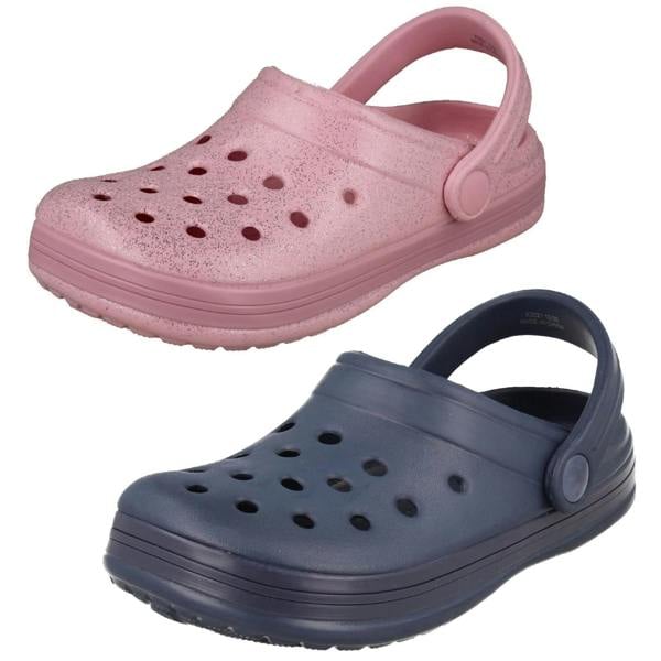 Spot On Childrens Unisex Spot On Slingback Clogs X3021