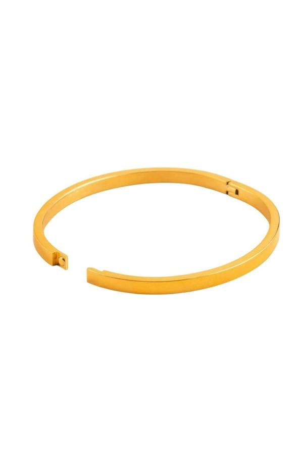 Gold Plated Oval Bangle