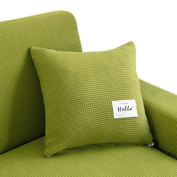 Anyhouz Anypillow Pillowcase 45X45Cm Green Polyester Thick Stretchable Cushion For Living Room