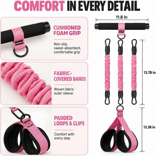 Leaper Pedal Resistance Band Adjustable 3 Tubes