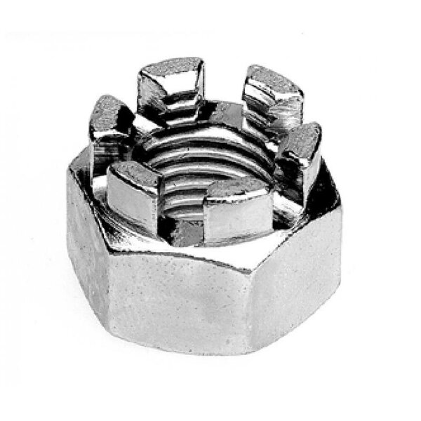 Fixaball UNF Castle Slotted Hexagon All Metal Lock Nut Steel