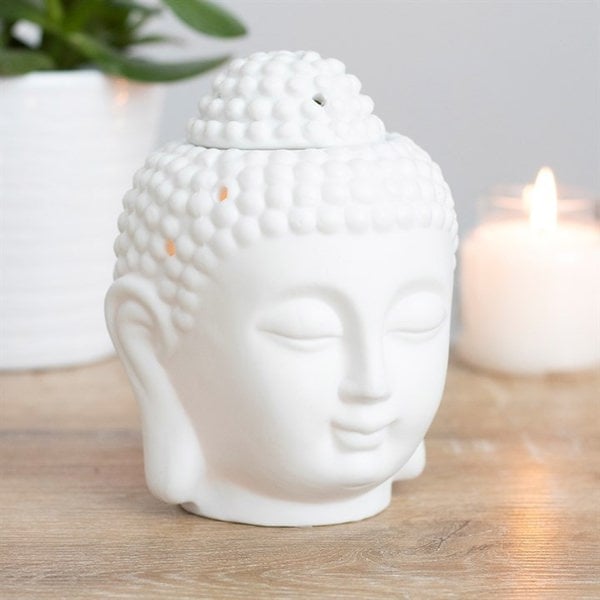 Serano White Buddha Head Oil Burner