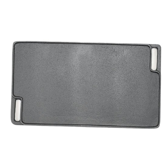 Havendro 46cm Griddle Plate Cast Iron Reversible BBQ Skillet Fry Pan Grill Double Sided