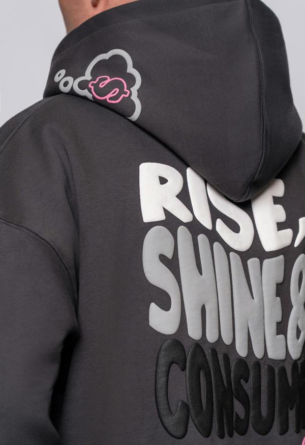 Fresh Couture Rise Hoodie - Charcoal Grey