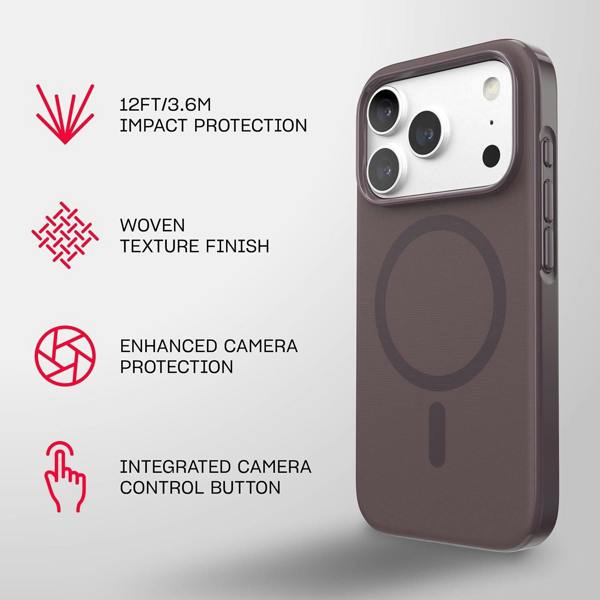Tech21 Evo Pulse Fauxven Case with MagSafe for iPhone 17/18 Pro 6.3" Cherry - T21-11620