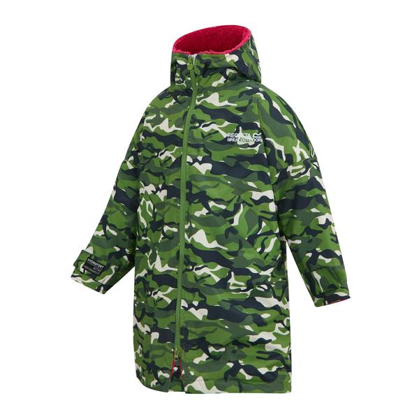 Regatta Childrens/Kids Camouflage Waterproof Changing Robe - Storm Blue/Nordic Blue - 