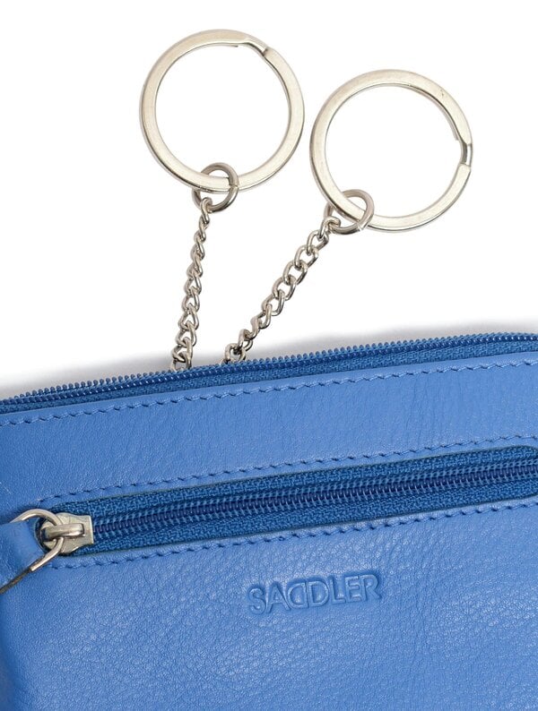 SADDLER Compact Leather Coin & Card Purse "Ellie" – Handmade by Saddler | RFID Protected & Gift Boxed | With Front Zip Pocket & Key Holder
