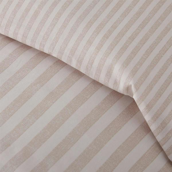 Epping Textured Stripe Natural Duvet Cover Set