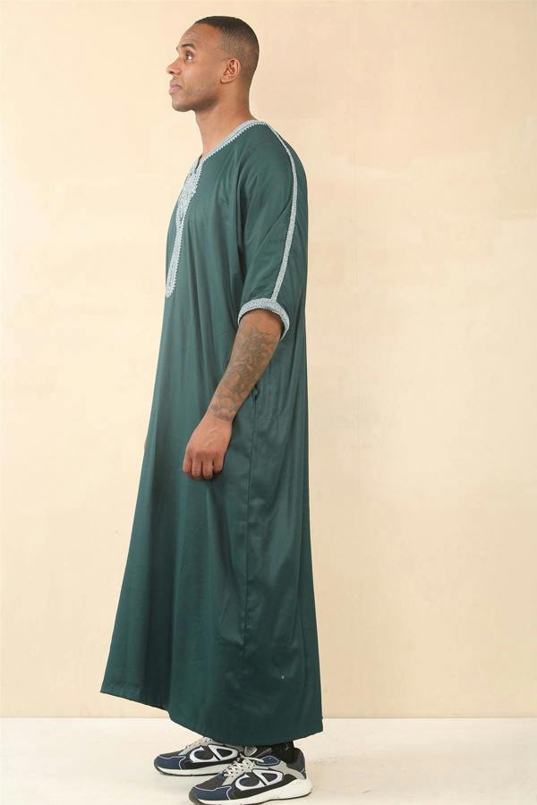 Infinity Leather Men's Moroccan Thobe Jubba Robe Eid Djellaba Gandoura