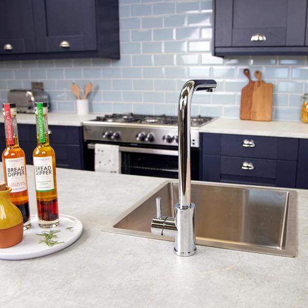 Top-Fix | Vito L Neck Style Kitchen Mixer Tap | Polished Chrome Finish