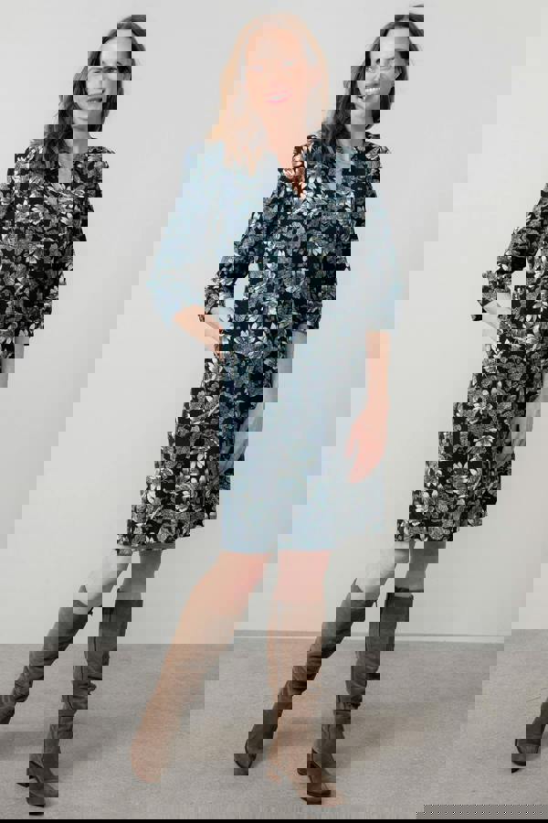 Lily & Me Harvest Cotton Pincord Shift Dress Navy