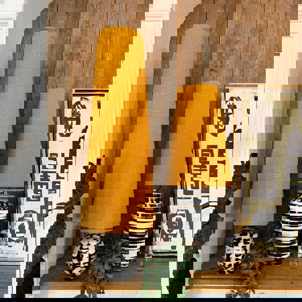 Toffee Boucle Oversized Cone Lampshades