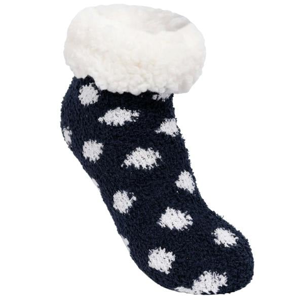Trespass Womens/Ladies Cadenza Polka Dot Non Slip Socks - Navy - 
