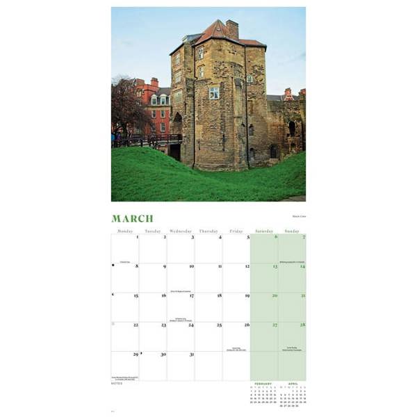 Newcastle Calendar 2027, Wall Calendars, Month To View, Travel, Gift