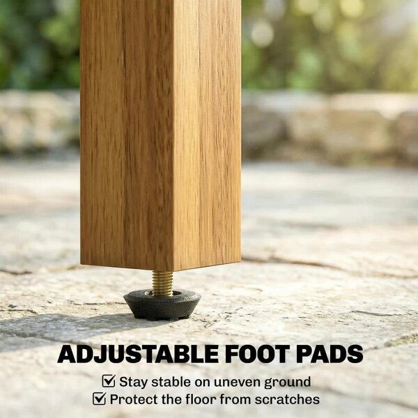 Coffee Table Fully Assembled Patio Side Table Slatted Top Solid Acacia Wood for Indoor Outdoor Natural Wood