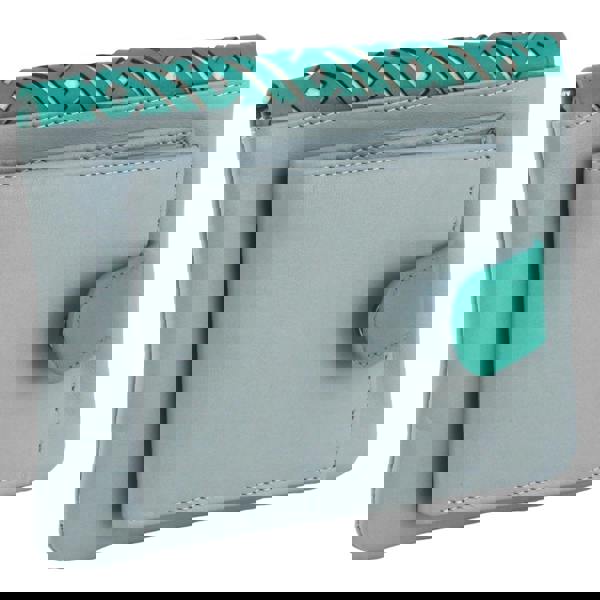 Eastern Counties Leather Womens/Ladies Luna Leather Purse - Light Grey/Turquoise - 