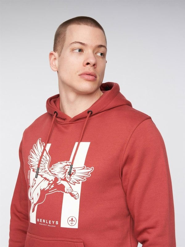Henleys Curveball Hoodie - Deep Red